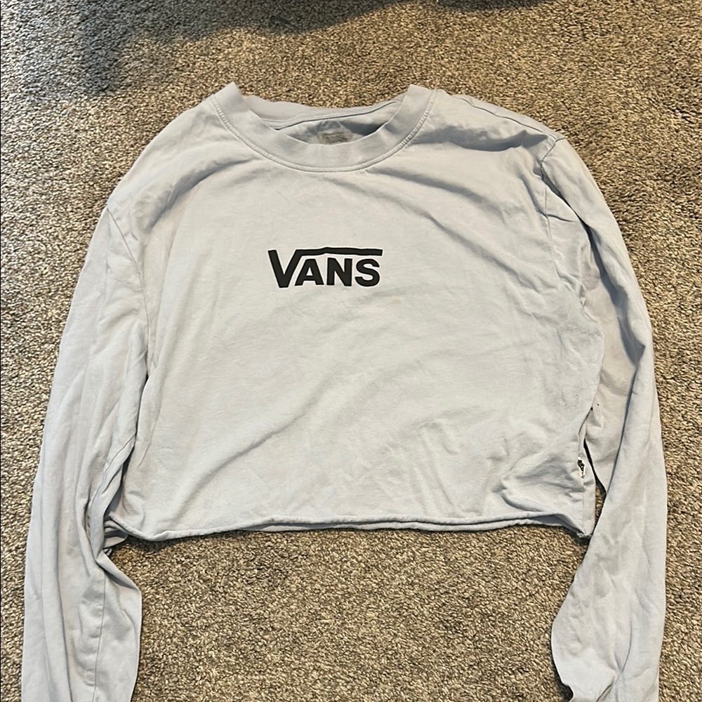 Vans Light Blue Cropped Long Sleeve